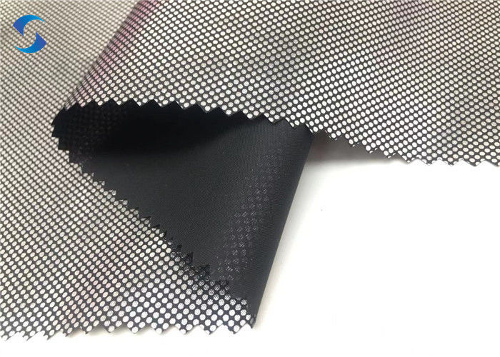 Plain Dyed 55gsm 210T Polyester Taffeta Fabric Silver Coated